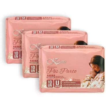 Imagem de Kit 3 Absorvente Geriátrico Adulto Pós Parto Karisma Slim Ultragel Tot