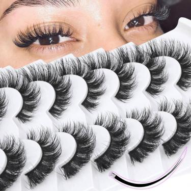 Imagem de Cílios Postiços Geeneiya 15 mm 3D Wispy Cat Eye