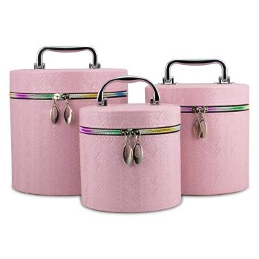 Imagem de Maleta Feminina Necessaire Frasqueira Caixa Organizadora Maquiagem Joi