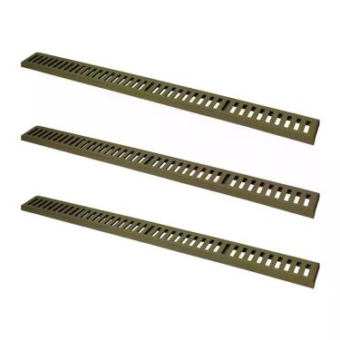 Imagem de Kit Ralo Grelha Linear 3312X3GDA Captação Águas Pluviais com Caixilho em Alumínio Fendi GDA Industria e Distribuidora