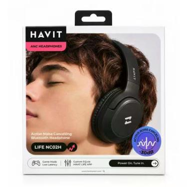 Imagem de Fone Bluetooth Havit H612bt Pro Cancelamento De Ruído Ativo 50h Bateria Modo Gamer Baixa Latência