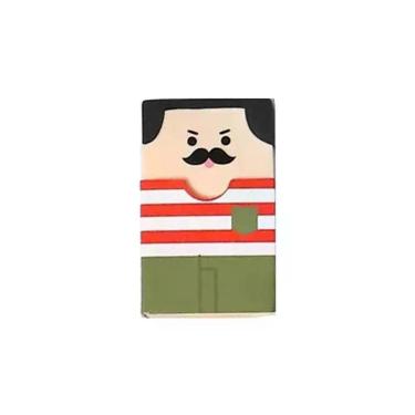 Imagem de Borracha Escolar Yin's Careca 2 Que Fica Calva na Parte de Cima com Uso Unidade com Brinde Picolé LYKE