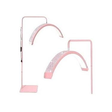 Imagem de Luminaria Meia Lua Estetica Mesa Spa Arco 3 Tons Ajustavel Salao Beleza Limpeza De Pele Luminária Led Ring Light Extensã(Rosa com diamantes)