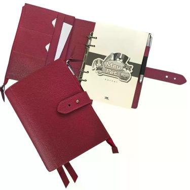 Imagem de Agenda Meu Pet Couro 234-R Raffai Couros, Vermelho