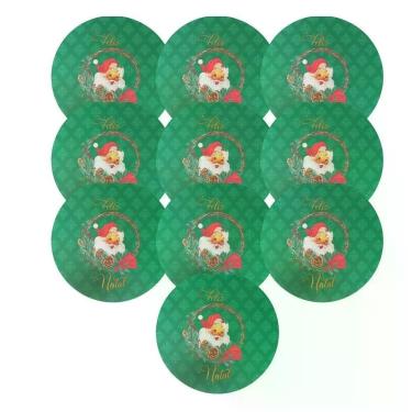 Imagem de Kit 10 Sousplat Jogo Americano Decoração De Natal Mesa Posta Modelo:verde Arabesco