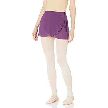 Imagem de Bloch Saia feminina Vera Georgette Ballet Wrap SkirtVera Georgette