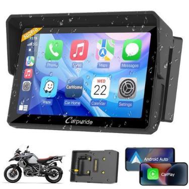 Imagem de Tela de navegação GPS Carpuride W502B Pro para moto BMW