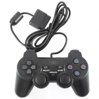 Imagem de Controle Para Playstation 2 PS2 Com Fio - Cor Preto