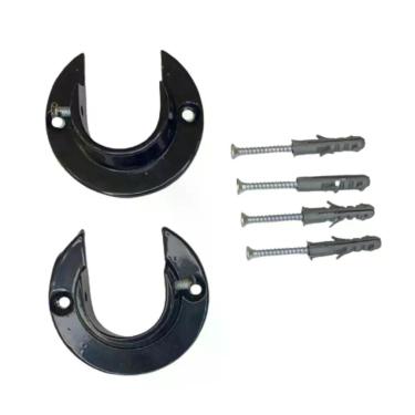 Imagem de Par suporte flange alumínio 28mm para cortina de ilhós - ART DECORAR, 