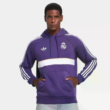 Imagem de Moletom Real Madrid Adidas Originals Masculina, Roxo, G