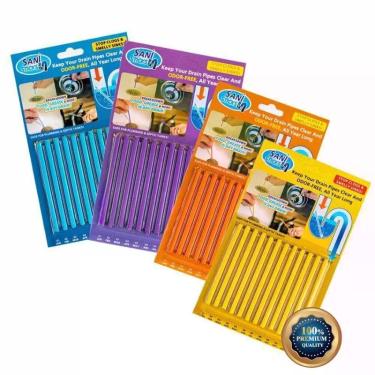 Imagem de Desentupidor Haste de Limpeza Ralo Sani Stick Bastões de Drenagem Odor