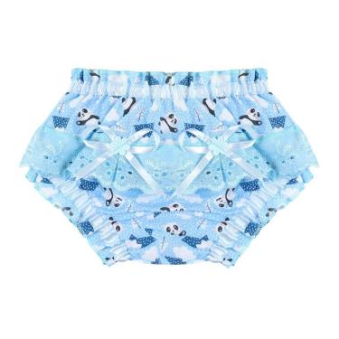 Imagem de Calcinha Infantil Bebê Bunda Rica Menina Algodão Fofa Folho Luxo - C &