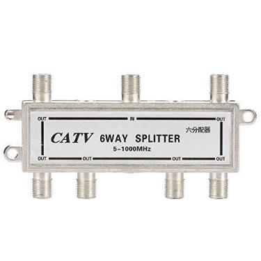 Imagem de Divisor de 6 vias, divisor de cabo coaxial digital bidirecional, divisor de antena coaxial de 51000 MHz