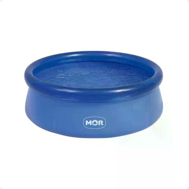 Imagem de Piscina Borda Inflável PVC 4.600 Litros Cor Azul Com Kit Reparo MOR 00