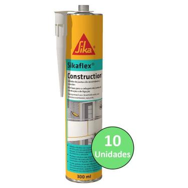 Imagem de Kit 10 Adesivo Sikaflex Construction Construção Branco 300ml