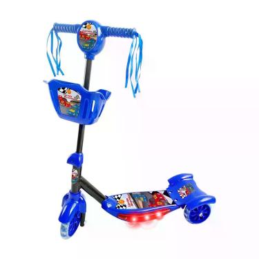 Imagem de Brinquedo Infantil Patinete Scooter 3 Rodas Com Cesta Luz - DM Radical