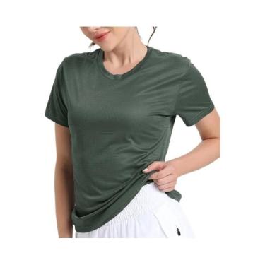 Imagem de Camiseta Esportiva Feminina Ultraleve De Secagem Rápida E Respirável P