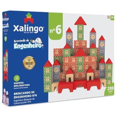 Imagem de Brincando De Engenheiro 200 Peças Xalingo Multicor, Xalingo