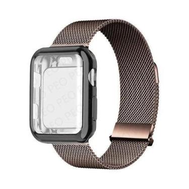 Imagem de Pulseira De Metal Com Fecho Magnético Para Apple Watch, 45mm 44mm 38mm