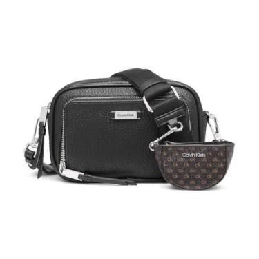 Imagem de Calvin Klein Bolsa transversal organizacional para câmera Zulle, Preto/prata, One Size