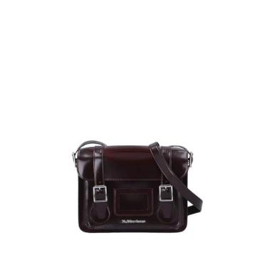 Imagem de Dr. Martens Bolsa feminina de 28 cm, Vermelho cereja Oxford Rub Off, 11"