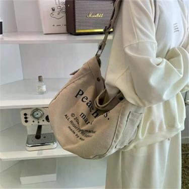 Imagem de Bolsa Feminina Transversal Grande Lona Resistente Academia Adquira - A