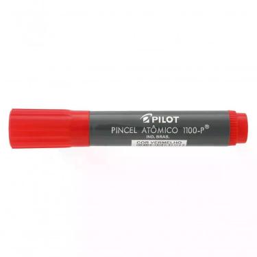 Imagem de Pincel Atômico Pilot 1100-P com Ponta Chanfrada de Feltro Resistente para Escrever, Marcar e Desenhar Vermelho