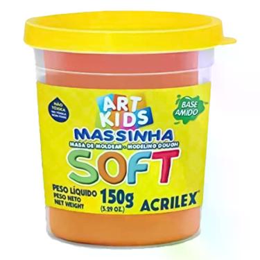 Imagem de Massinha De Modelar Soft Acrilex Macia 150g Selecione a Cor, Laranja