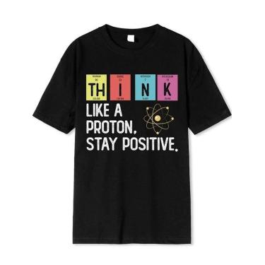 Imagem de Camiseta Estampada Frente Think Like a Proton - CWB, Preto, P, Masculi