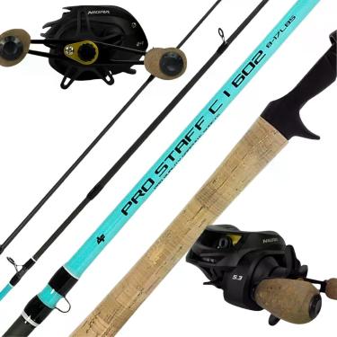 Imagem de Kit Pesca Carretilha Leve Nigra Vara Fibra de Carbono 2pt Lado da mani