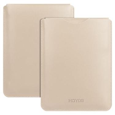 Imagem de HoYiXi Capa universal para Kindle/Kobo/Voyaga/Lenovo/Pocketbook/Sony/Tolino E-book E-reader de 15 cm, bolsa de couro leve para e-book de 15 cm, branca