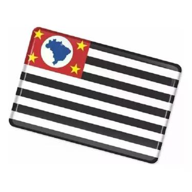 Imagem de Adesivo Bandeira São Paulo Carro Moto Capacete Resinado Bd42 - Spts