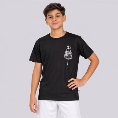 Imagem de Camisa Santos Poseidon Juvenil Preta - Surf Center, 10 ANOS