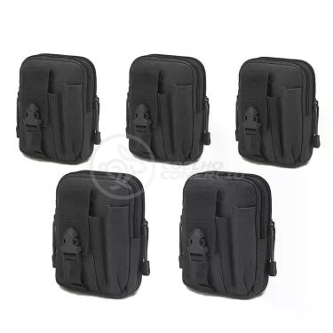 Imagem de Kit 5 Bolsas Pretas Conjunto De Sobrevivência E Atividades Camping preto