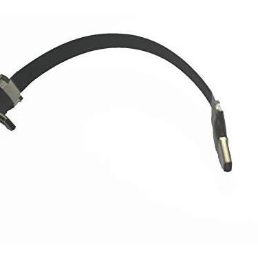 Imagem de Cabo USBC fino macio FPV fita fina FPC cabo USB tipo C macho 90 graus angular até tomada USB tipo C fêmea reta para sincronização e carregamento, versão USB C 2.0 (10 cm)