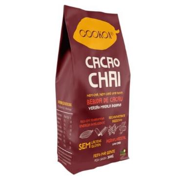 Imagem de Cacao Chai Zero Açúcar Cookoa 300g - Bebida em Pó, Cacau, 6 Unidades - Saco de 310g - Glúten Free