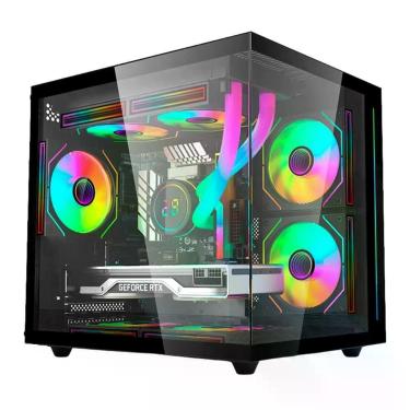 Imagem de Gabinete Gaming Aquarius Mt-g810bk Mid Tower ATX com Lateral em Acrílico e Ventilação Otimizada Preto