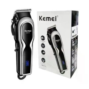 Imagem de Maquininha Maquina de Cortar Cabelo Profissional s/Fio Km119 Led Indic