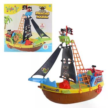 Imagem de Barco Pirata Com Rodinha Infantil - Maral