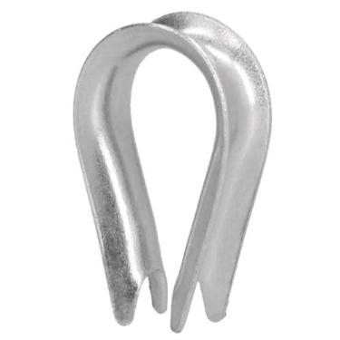 Imagem de Anilha Sapatilho Para Cabo De Aço Prendedor 1/8". 3,18mm Para Academia
