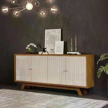 Imagem de Aparador Para Sala Buffet Ambiente Mercuri Freijó Off White – Dj Móveis