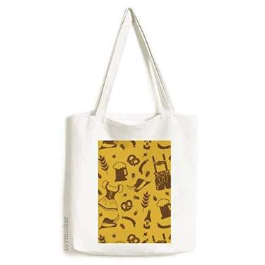 Imagem de Bolsa de lona com estampa personalizada da cultura de Berlim, bolsa de compras casual