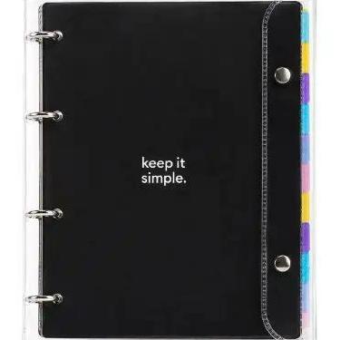 Imagem de Caderno Argolado Universitario PVC Preto Polibras