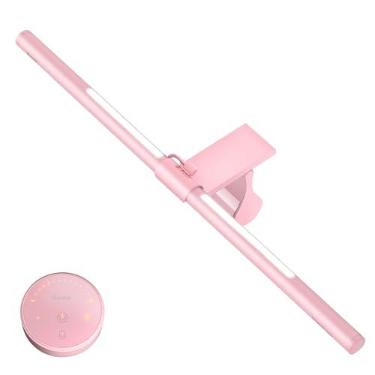 Imagem de Quntis Light Bar para Monitor Rosa com Controle Remoto, Brilho Ajustável, Sem Reflexo e Proteção Ocular para Escritório, Jogos e Leitura. Ideal como Presente para Meninas