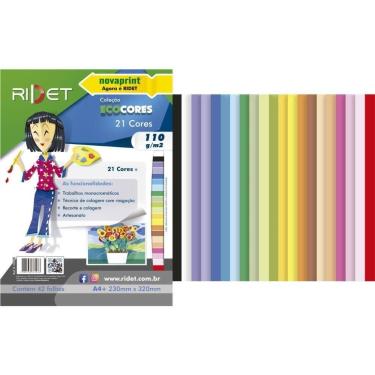 Imagem de Bloco para Educacao Artistica A4 21 Cores SORT.110GR 42FLS - Novaprint