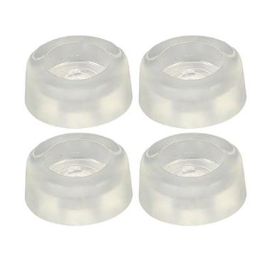 Imagem de Máquina de costura Pés de almofada de PVC MOLO PVC PLÁSTICA ELÁSTICA REDUÇÃO DE VIBRAÇÃO DE PEÇAS DE SUBLEMANTE Resistente a Skid para Máquinas de Costura Doméstica 4pcs Clear