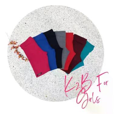 Imagem de Kit 2 Leggings K2b Menina Infantil Original Suplex Escolar - K2B Origi