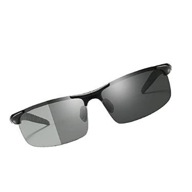Imagem de Óculos de Sol para Dirigir, óculos de Sol Masculinos Polarizados Com Lentes que Mudam de Cor, óculos de Sol Esportivos de Alta Claridade para o Dia, a Noite, Ciclismo, Corrida,