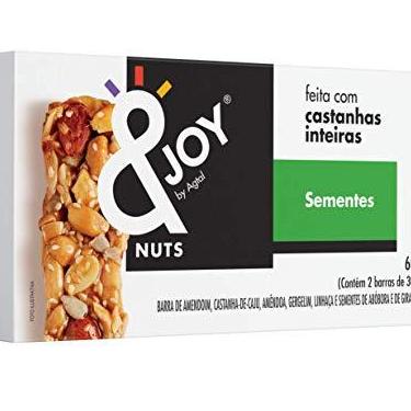 Imagem de Enjoy Barra de Nuts e Sementes – Mix de Castanhas, Amendoim e Amêndoas, Snack Saudável Rico em Fibras, Lanche Natural Crocante – Caixa com 2 Barras 30g