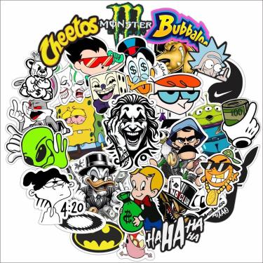 Imagem de Cartela Super Cartoon Desenho animado Com 42 Unidades - Du Adesivo